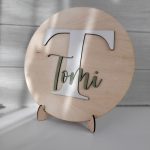 Névtábla gyerekszobába monogrammal