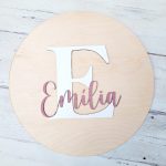 Névtábla gyerekszobába monogrammal