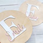 Névtábla gyerekszobába monogrammal