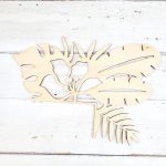 Ajtódekoráció "Jungle" - natúr, díszíthető