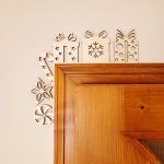 Dekoráció ajtófélfára, natúr, díszíthető