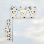 Dekoráció ajtófélfára, natúr, díszíthető