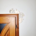 Húsvéti ajtódekoráció, natúr, díszíthető - nyuszis